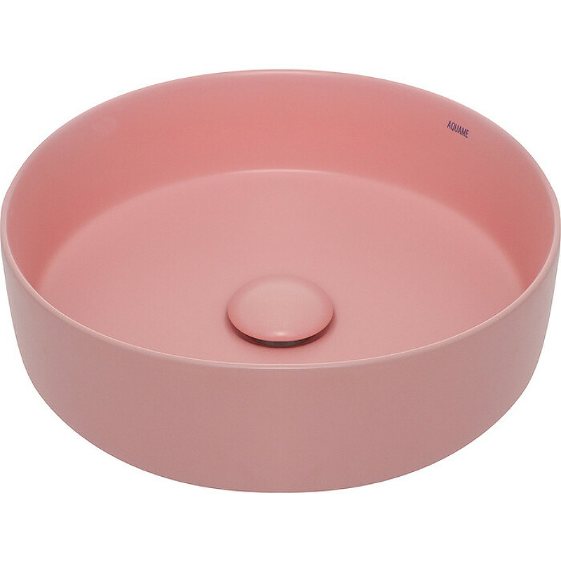 Раковина накладная AQUAme AQM5012MP 355*355 мм (розовый матовый)