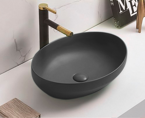 Раковина CeramaLux 78590MDH 502*363 мм (серый)