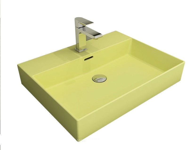Раковина накладная Bocchi Milano 1376-026-0126 605*465 мм (желтый матовый)