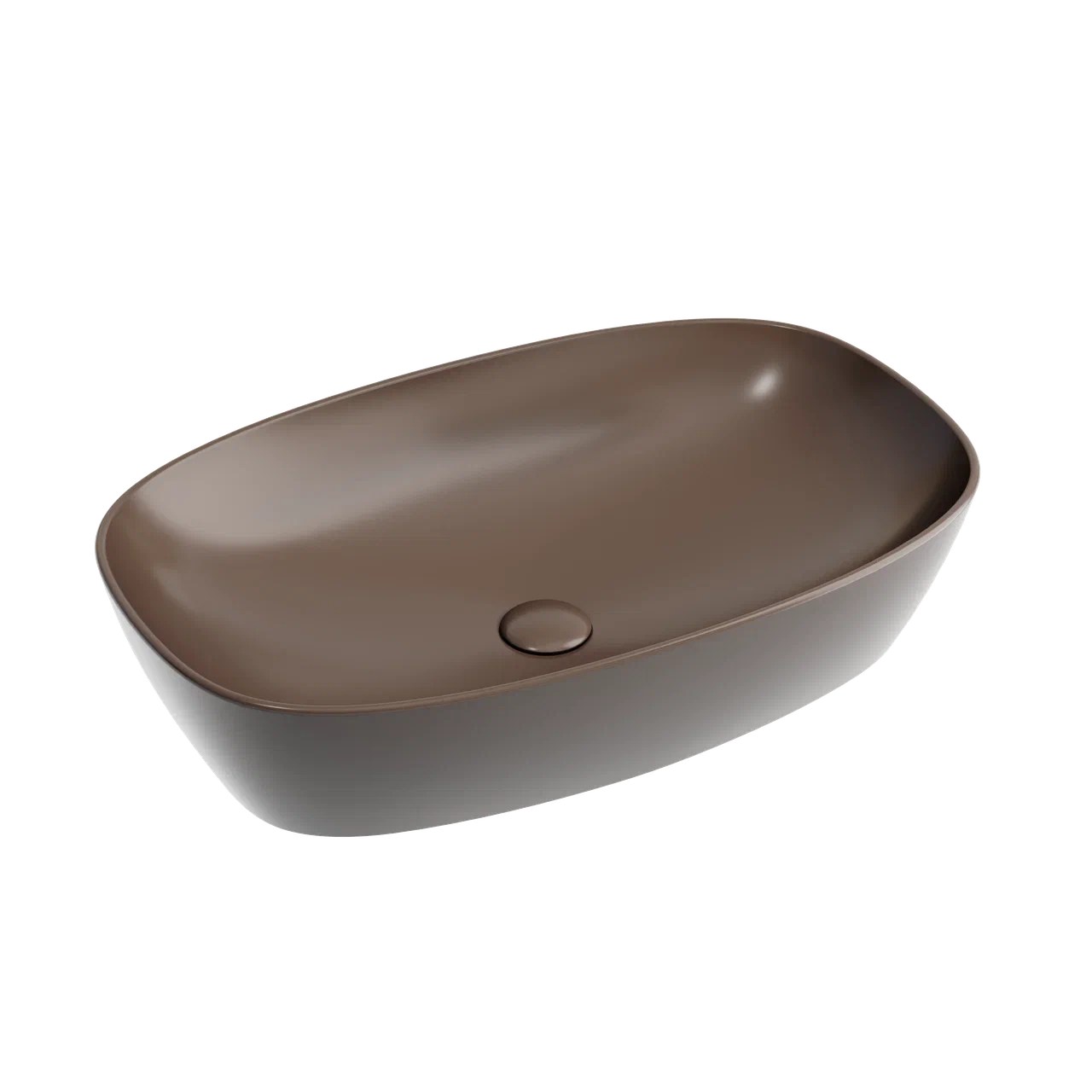 Раковина накладная Ceramica Nova Element CN6049MDB 600*380 мм (тёмно-коричневый матовый)