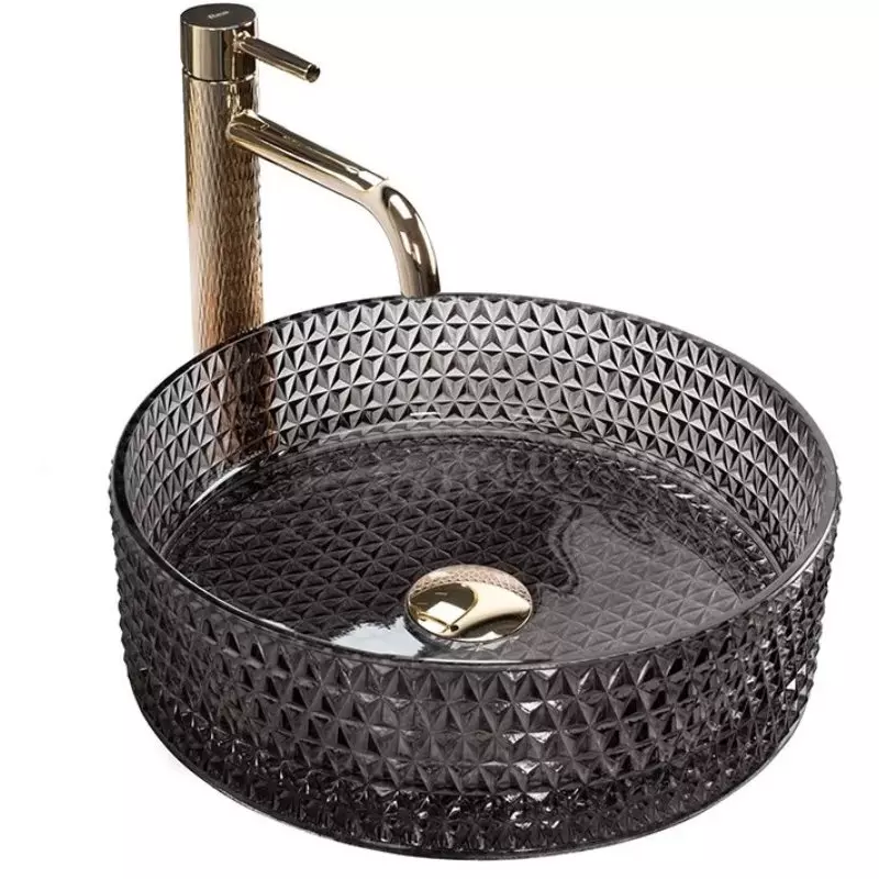 Раковина накладная Rea Cristal REA-U9671 355*355 мм (чёрный)