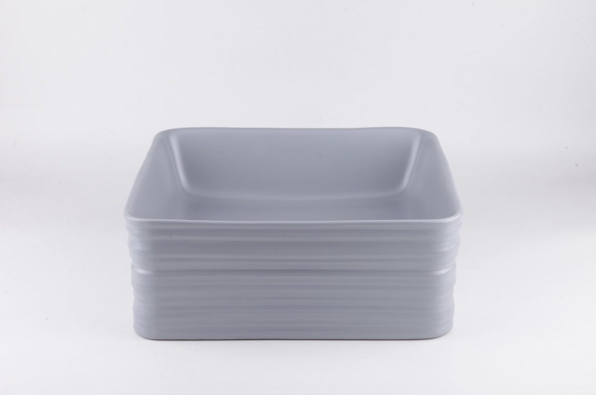 Раковина Gid Gm965 385*385 мм (серый матовый)