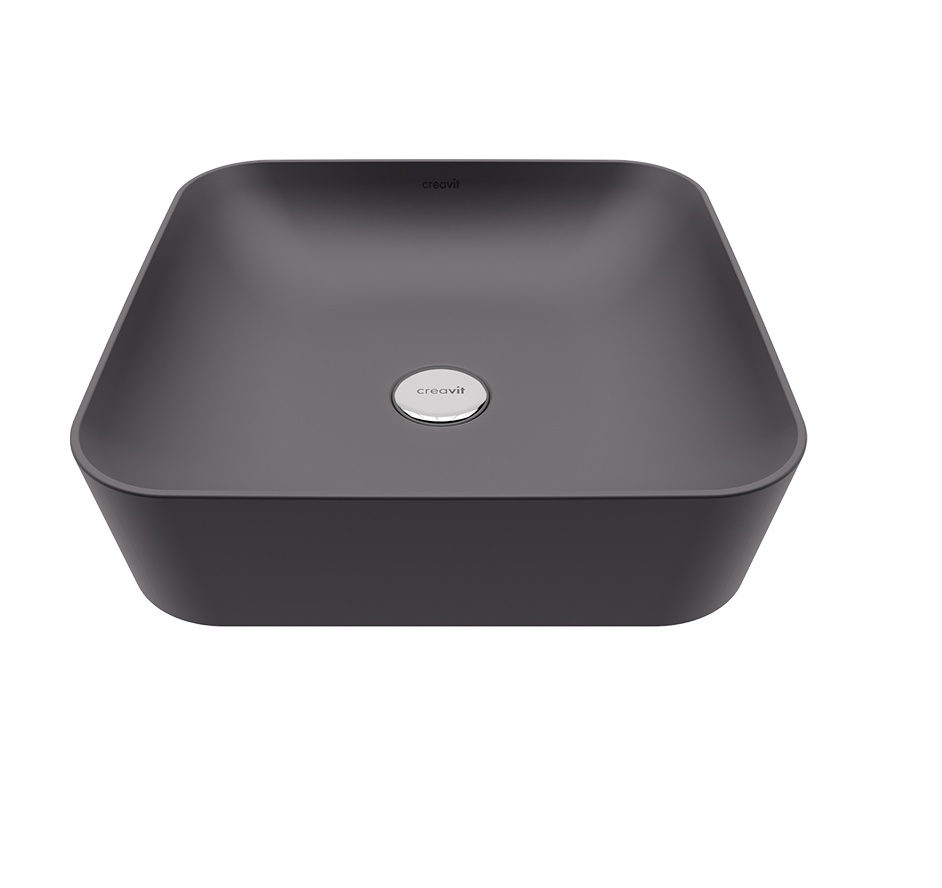 Раковина накладная Creavit Ultra UL040-00AM00E-0000 400*400 мм (антрацит матовый)