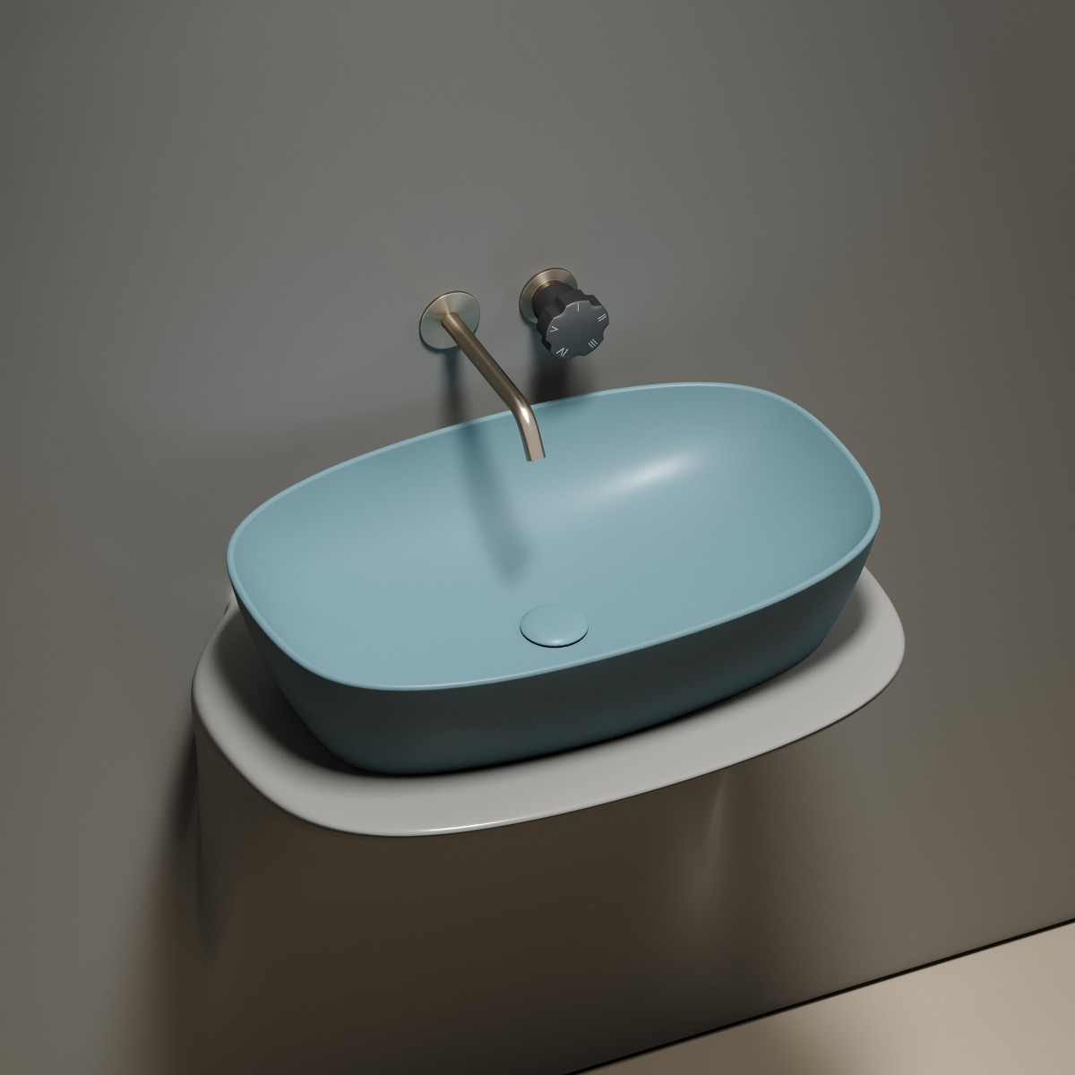 Раковина накладная Ceramica Nova Element CN6049MLG 600*380 мм (зелёный матовый)