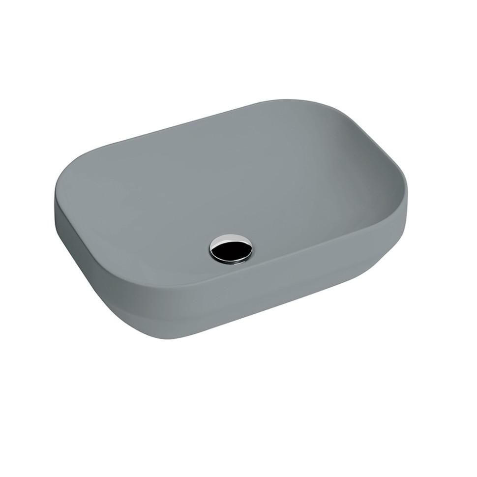Раковина накладная Paini Decus 8520009 500*350 мм (серый матовый)