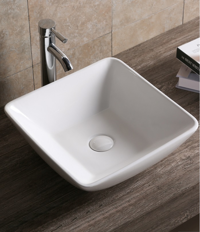 Раковина накладная Cerutti SPA CR7034D 420*420 мм (белый)