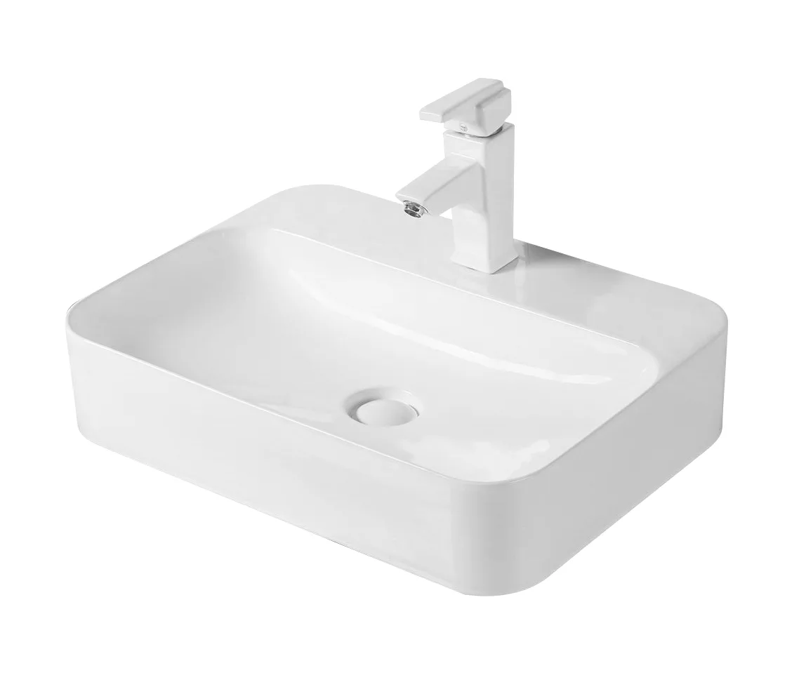 Раковина накладная Gid 51218 N9258 600*450 мм (белый)
