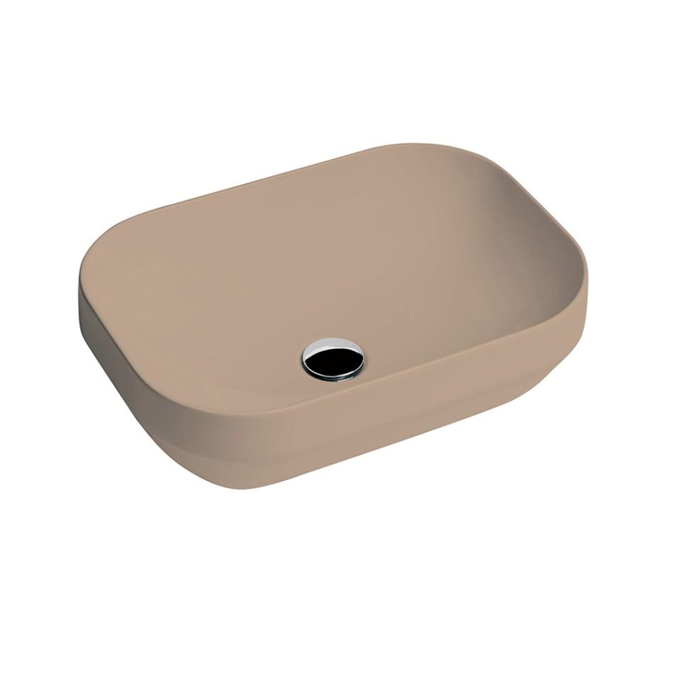 Раковина накладная Paini Decus 8520010 500*350 мм (бежевый матовый)