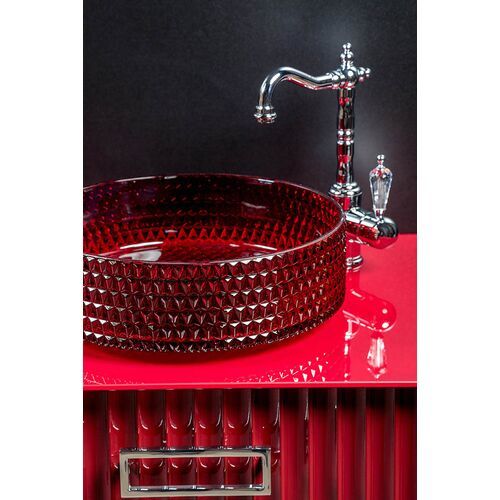 Раковина накладная ArmadiArt Monaco 817-R  390*390 мм (рубин)