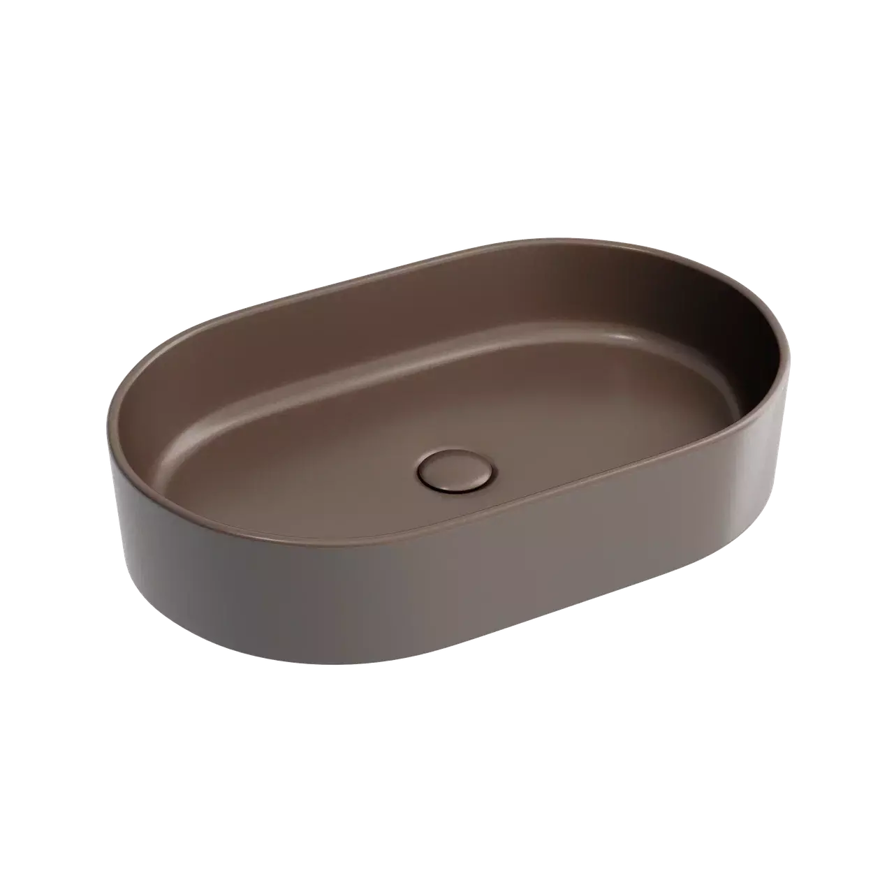 Раковина накладная Ceramica Nova Element CN6048MDB 608*385 мм (тёмно-коричневый матовый)