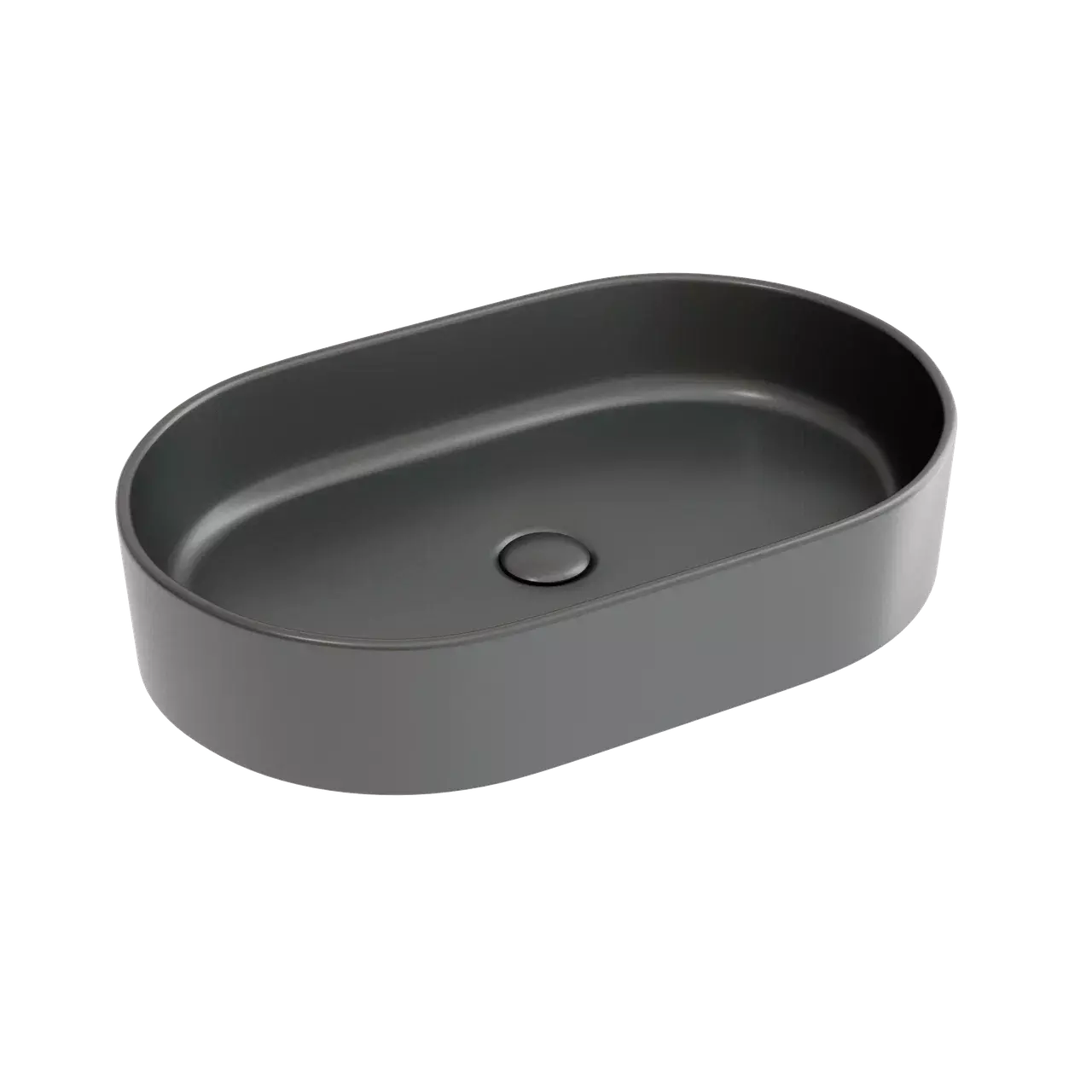 Раковина накладная Ceramica Nova Element CN6048MDH 608*385 мм (тёмный антрацит матовый)