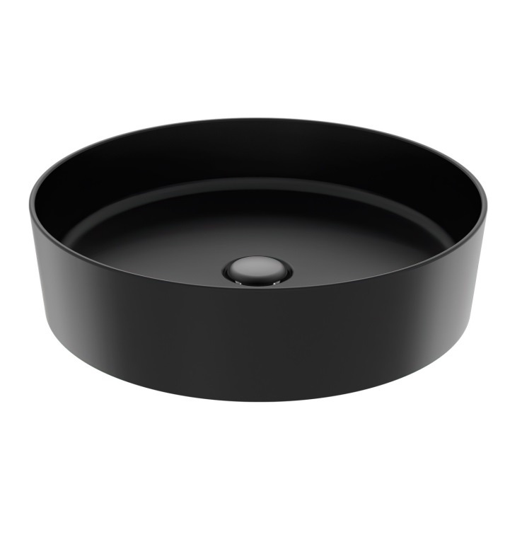 Раковина накладная Creavit Loop LP145-00SM00E-0000 450*450 мм (чёрный матовый)