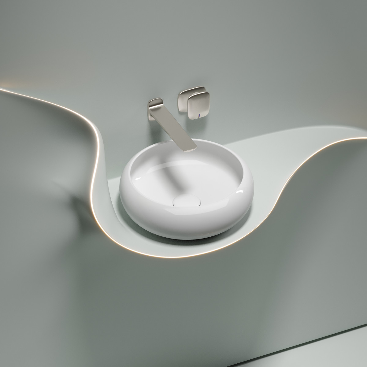 Раковина накладная Ceramica Nova Element CN6050 360*360 мм (белый)