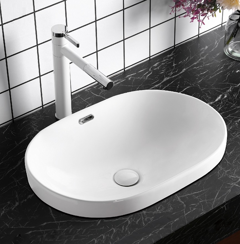 Раковина накладная Cerutti SPA CR018 600*410 мм (белый)
