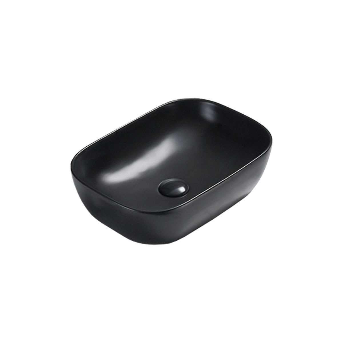 Раковина накладная Vincea VBS-102MB 455*325 мм (черный матовый)