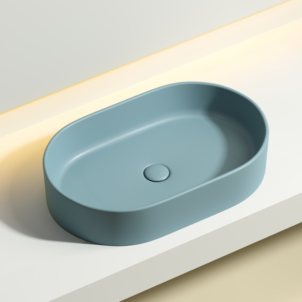Раковина накладная Ceramica Nova Element CN6048MLG 608*385 мм (зелёный матовый)