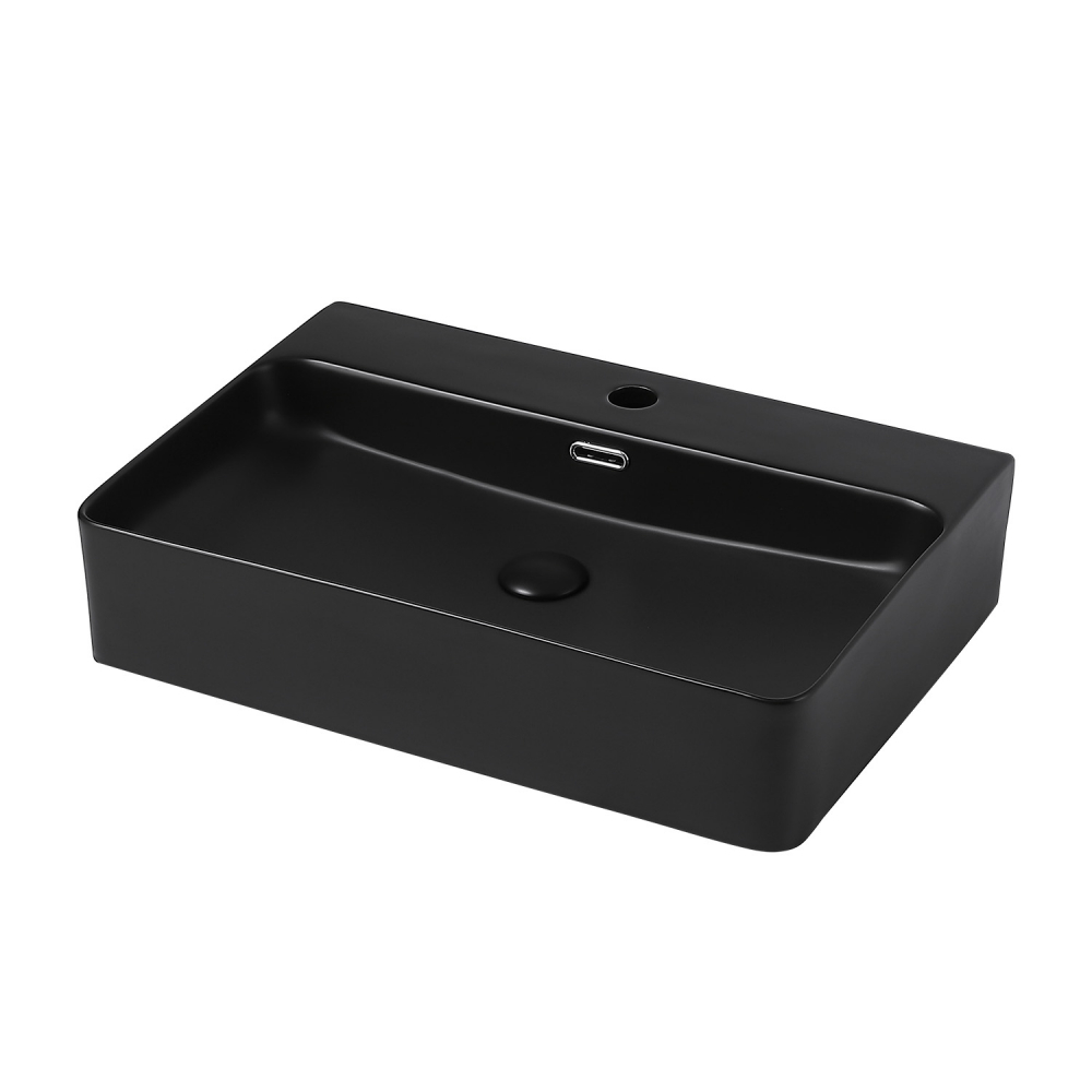 Раковина Abber Rechteck AC2201MB 610*420 мм (черный матовый)