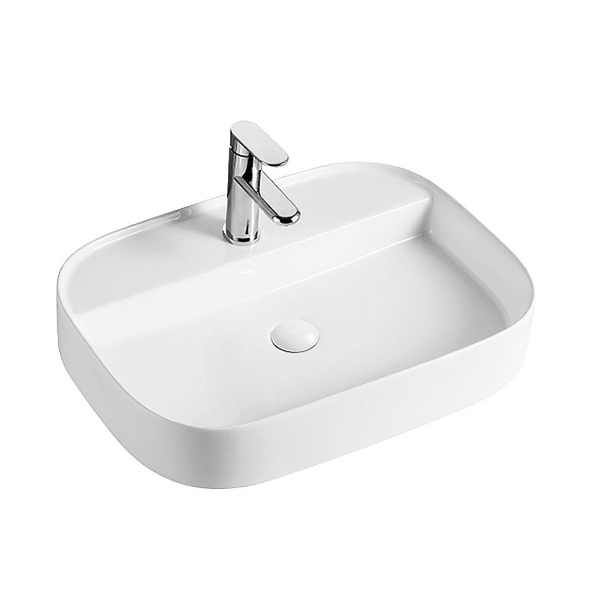 Раковина накладная Azario AZ-2205 610*450 мм (белый)