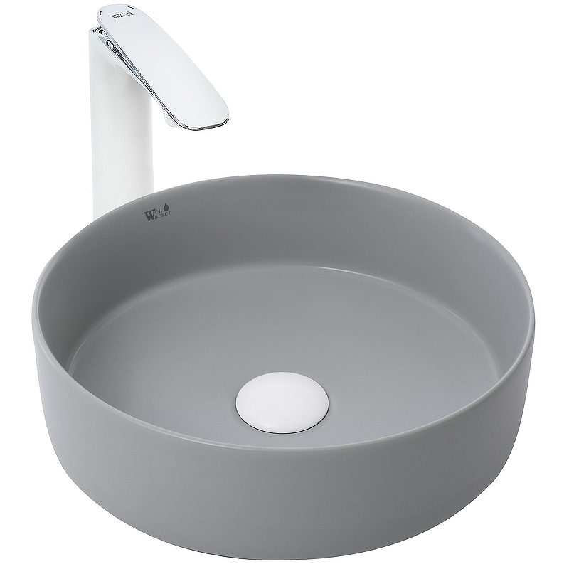 Раковина WeltWasser Elbach 3134 MFG 10000004513 355*355 мм (светло-серый матовый)