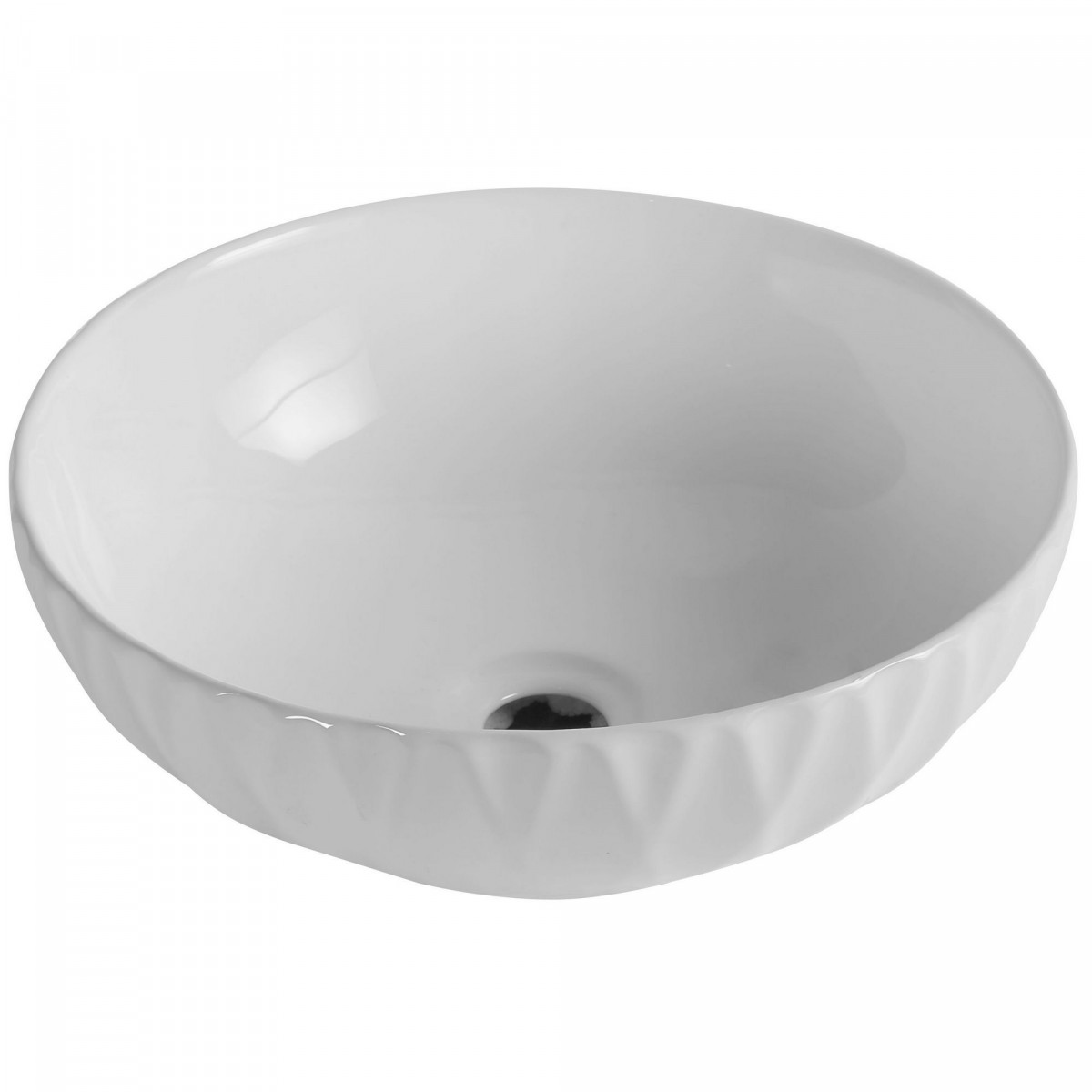 Раковина накладная Milleau Glace MU3301B-GW 400*400 мм (белый)
