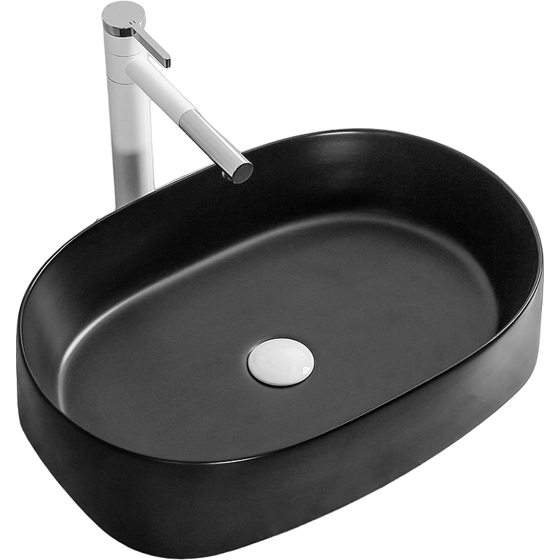 Раковина накладная Cerutti SPA CR269 560*390 мм (чёрный матовый)