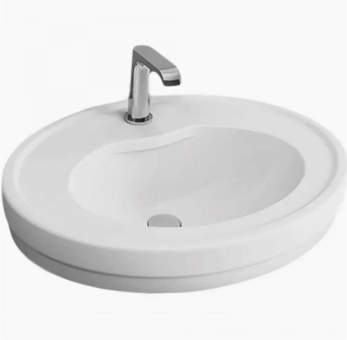 Раковина накладная Bocchi Loreto 1048-002-0126 600*480 мм (белый матовый)
