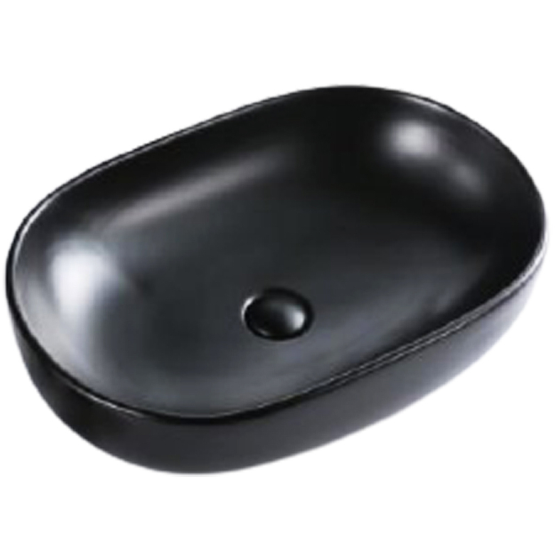 Раковина накладная BelBagno BB1084-H301 600*420 мм (черный матовый)