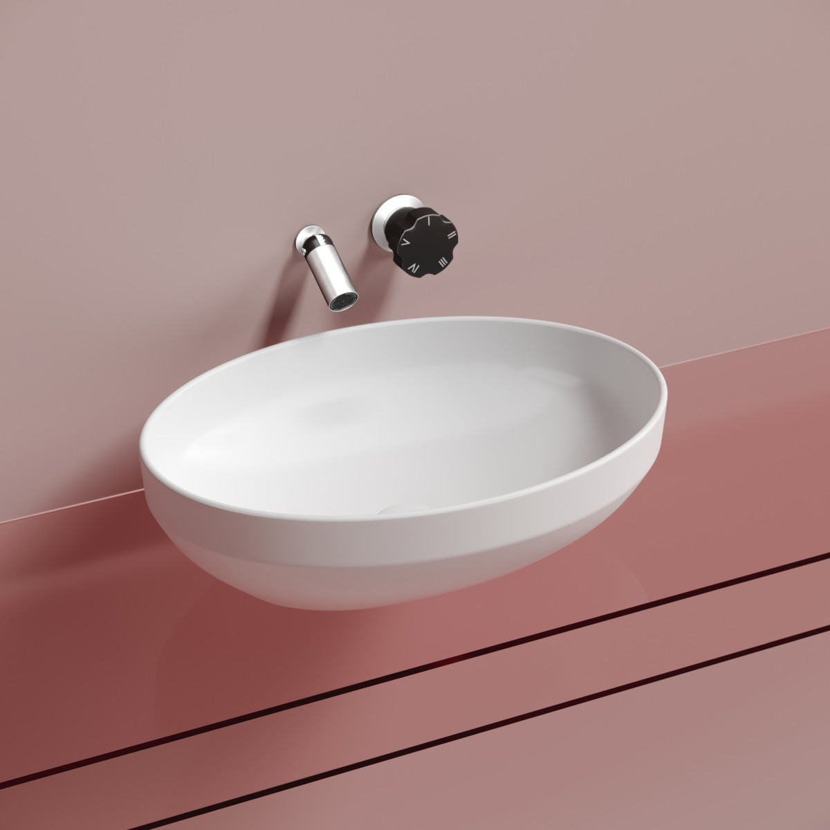 Раковина накладная Ceramica Nova Element CN6056MW 502*363 мм (белый матовый)