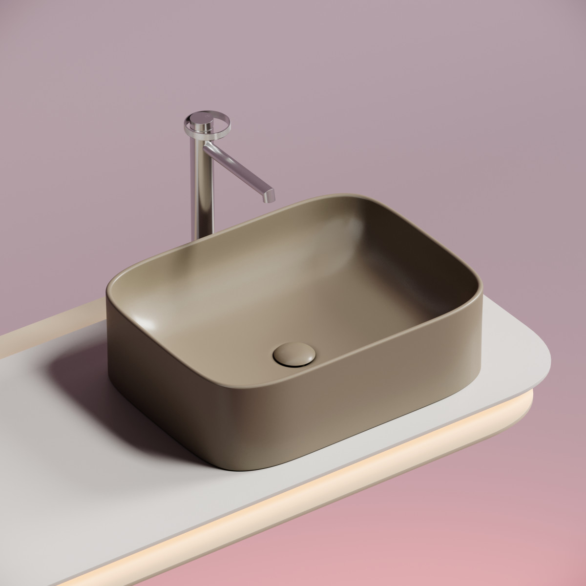 Раковина накладная Ceramica Nova Element CN6052MC 505*380 мм (капучино матовый)