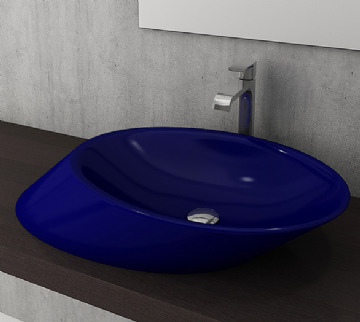 Раковина накладная Bocchi Vessel Lavabo 1013-010-0125 720*400 мм (синий)