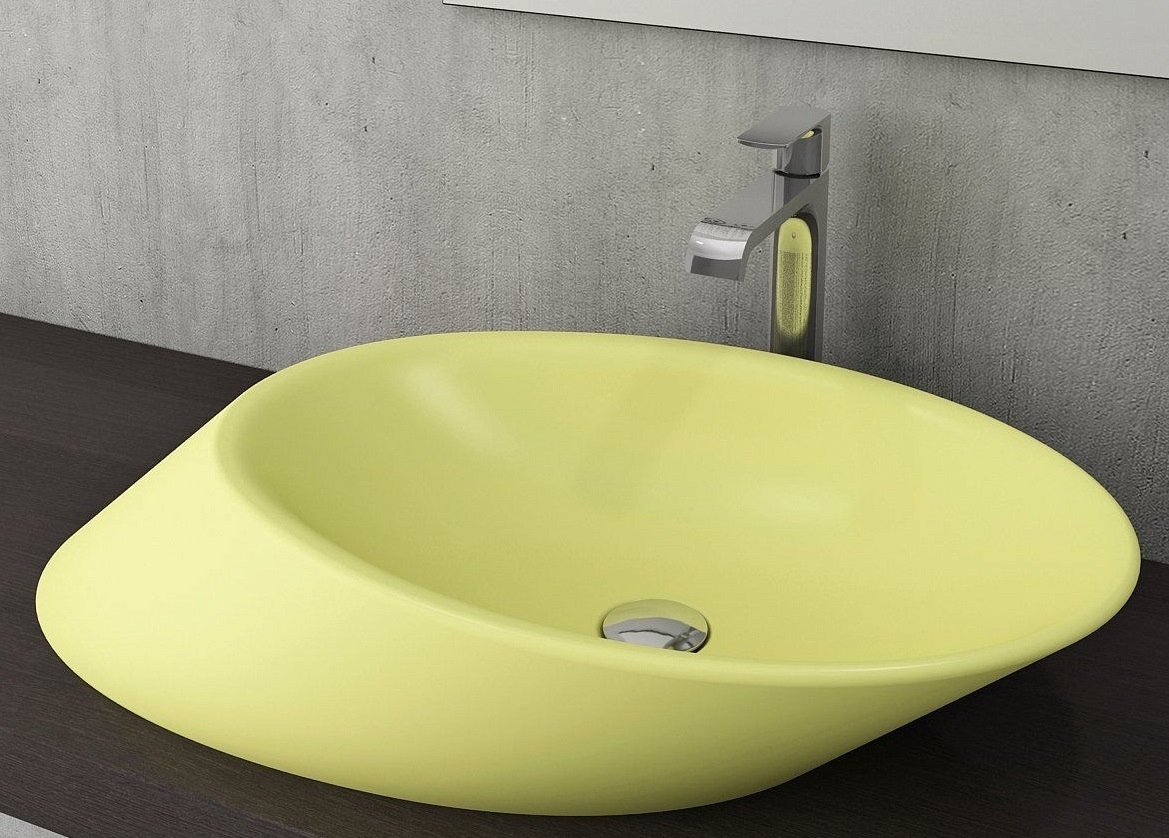 Раковина накладная Bocchi Vessel Lavabo 1013-026-0125 720*400 мм (желтый матовый)
