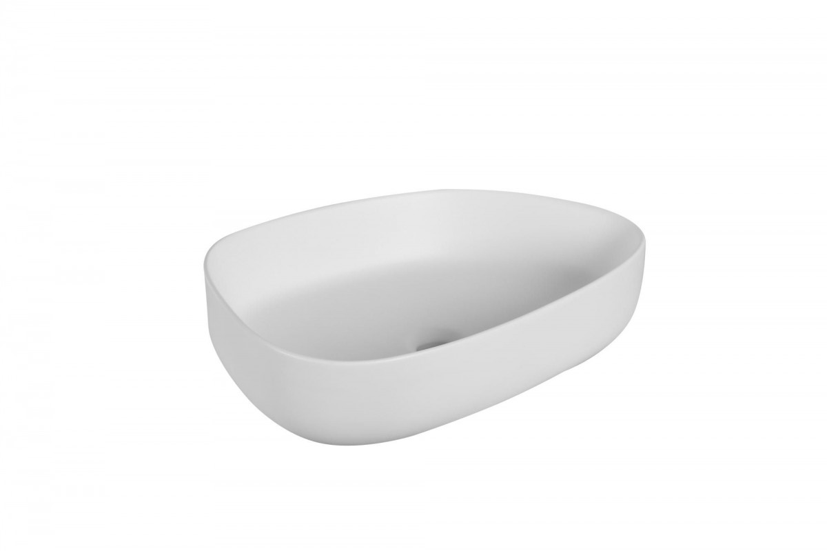 Раковина накладная Milleau Glace MU0044-MW 550*420 мм (белый матовый)