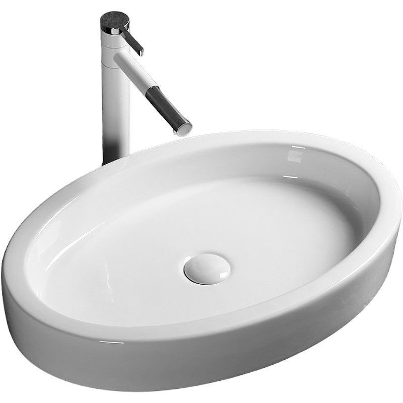 Раковина накладная Cerutti SPA CR7045 630*415 мм (белый)