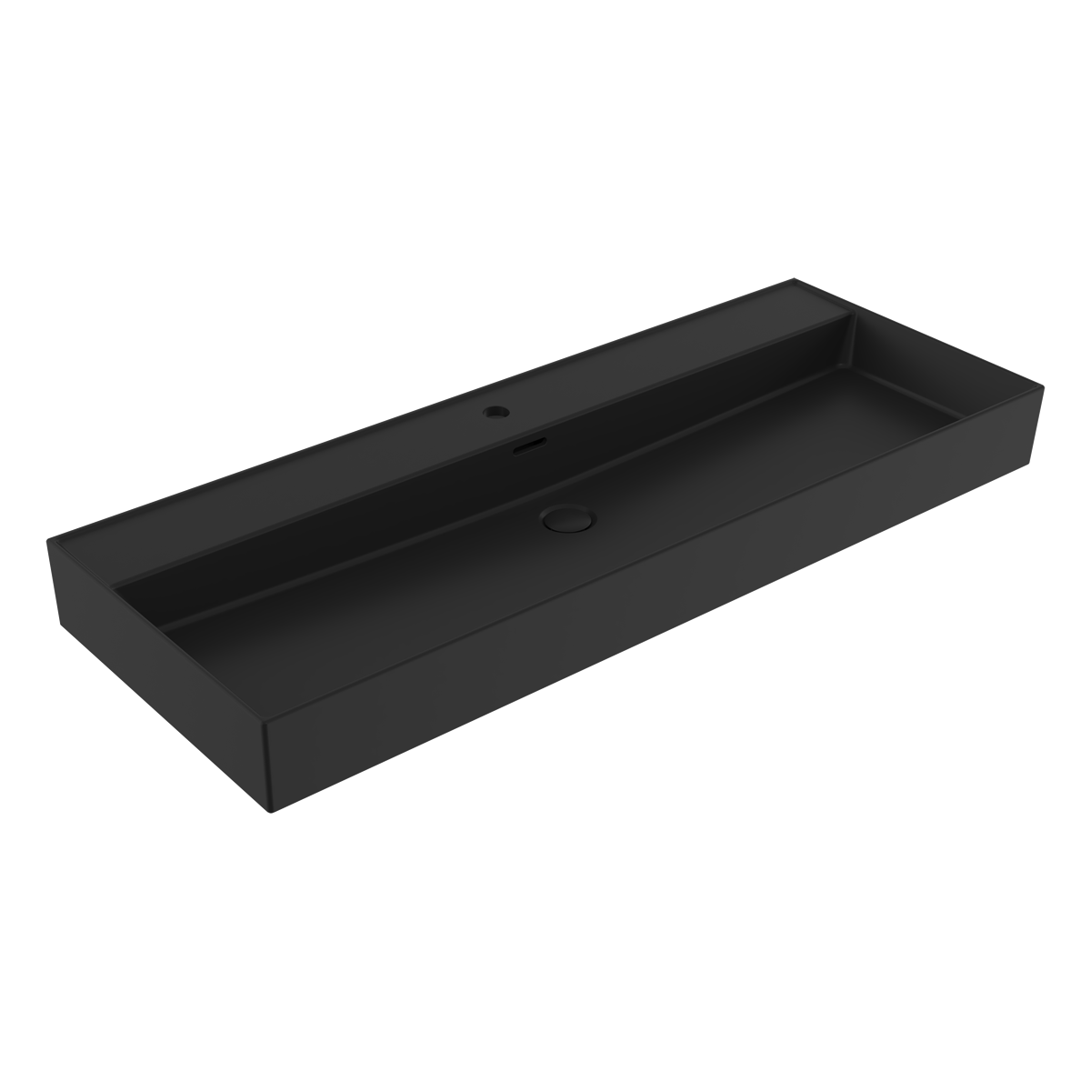 Раковина накладная Bocchi Milano 1394-004-0126 1204*465 мм (черный матовый)