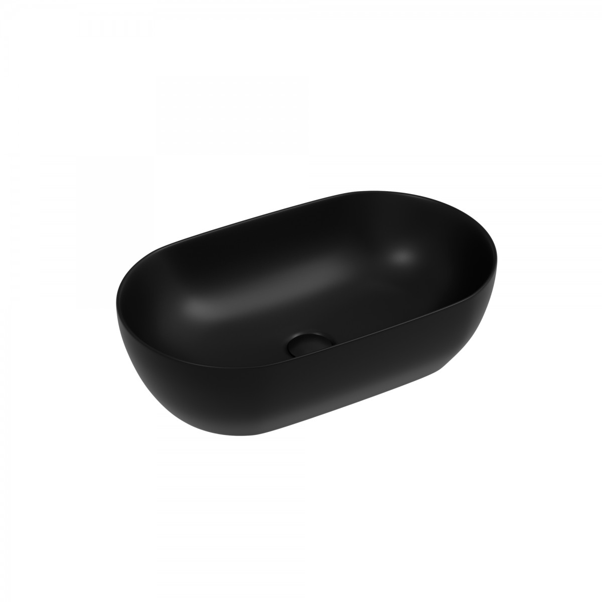 Раковина накладная Ceramica Nova Twist CN12001MB 500*300 мм (черный матовый)