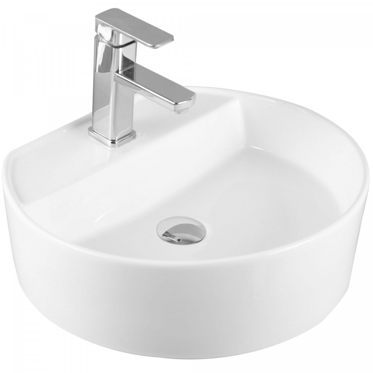 Раковина накладная Milleau Glace MU7055-GW 480*430 мм (белый)