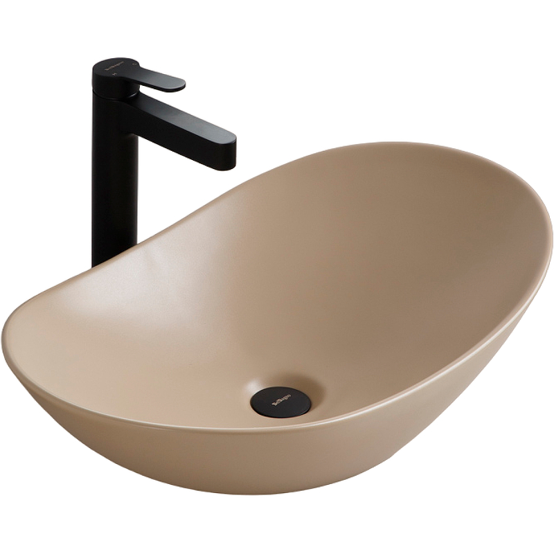 Раковина накладная BelBagno BB1404-H3116 605*360 мм (бежевый матовый)