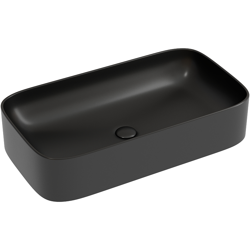 Раковина накладная Ceramica Nova Element CN6054MB 705*380 мм (чёрный матовый)