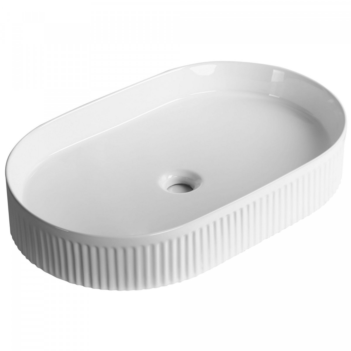 Раковина накладная Milleau Glace MU8009-GW 580*360 мм (белый)