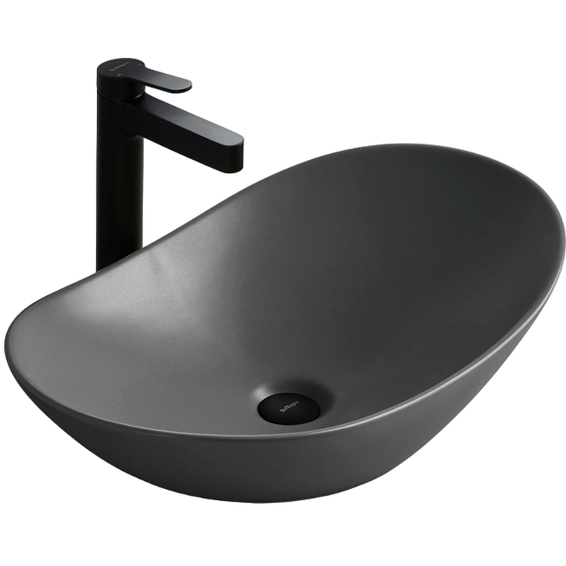 Раковина накладная BelBagno BB1404-H311 605*360 мм (серый матовый)