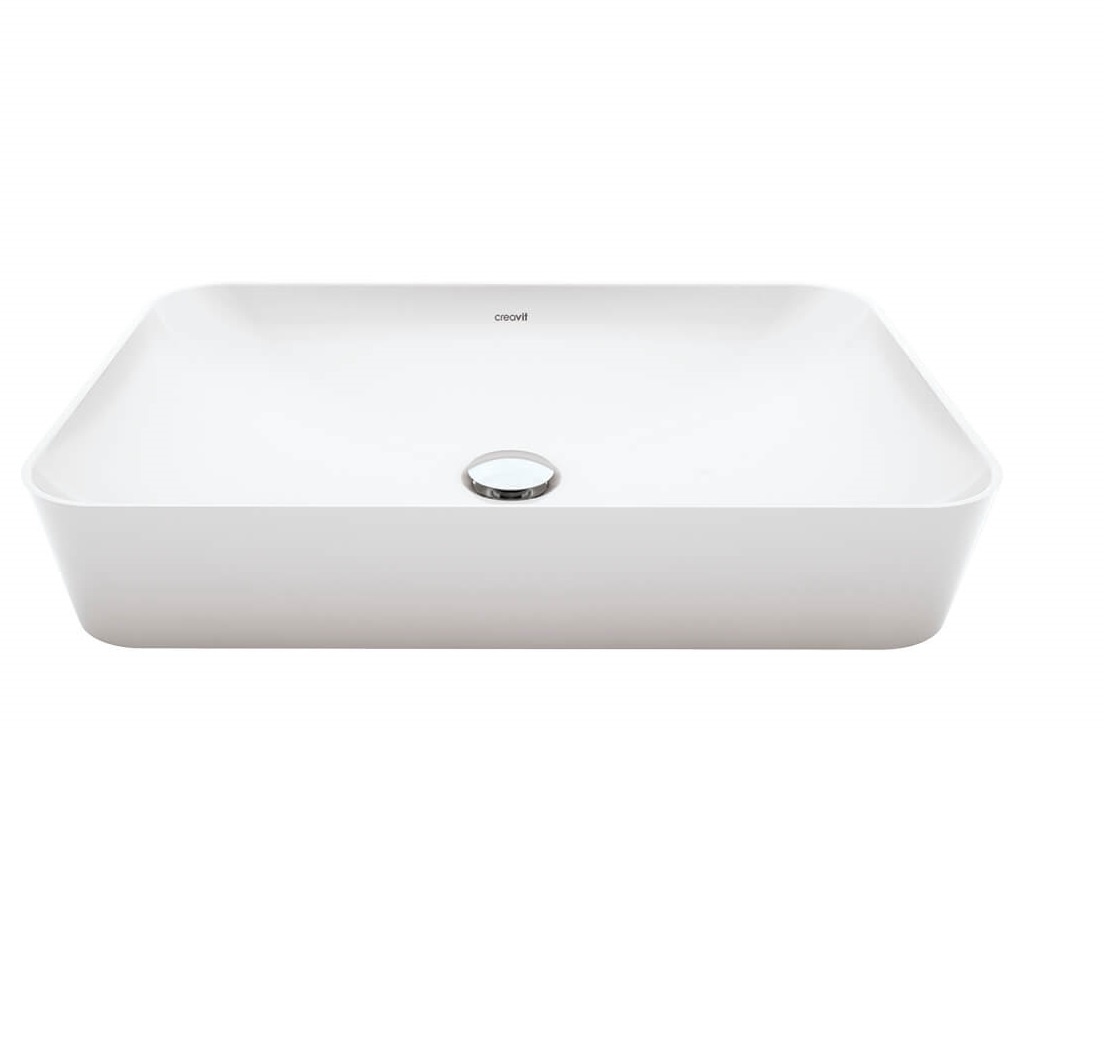 Раковина накладная Creavit Ultra UL060-00MB00E-0000 597*396 мм (жемчужно-белый матовый)