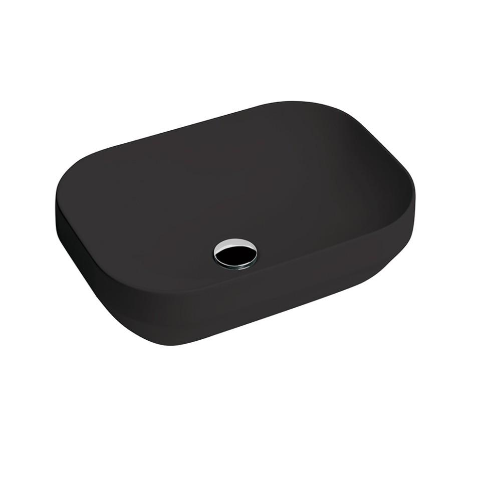 Раковина накладная Paini Decus 8520007 500*350 мм (чёрный матовый)