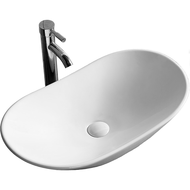 Раковина накладная Cerutti SPA CR7031B 640*360 мм (белый)