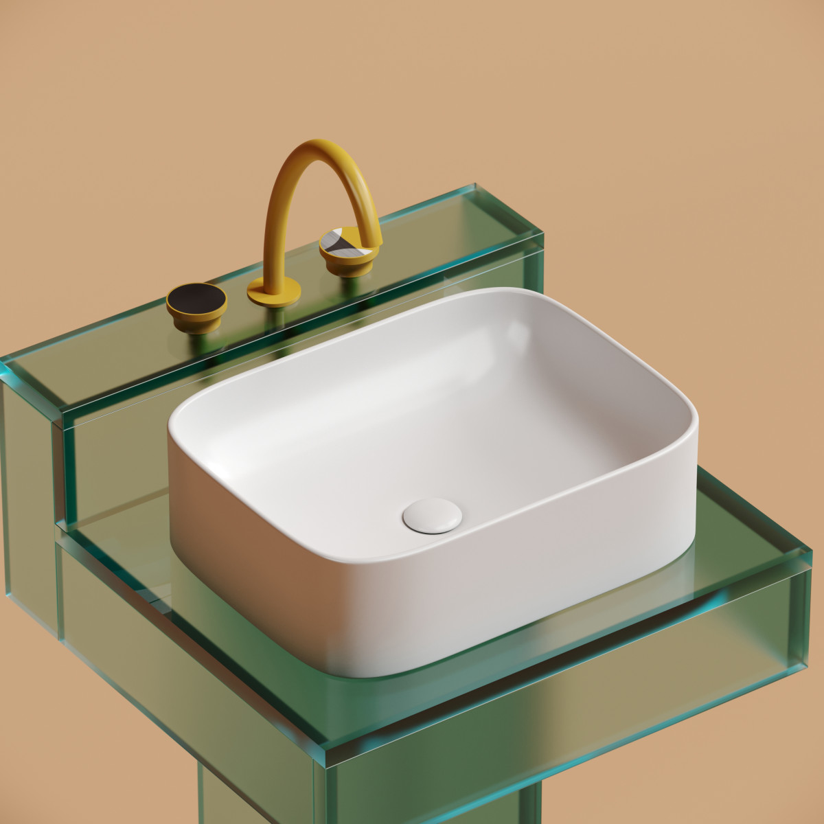 Раковина накладная Ceramica Nova Element CN6052MW 505*380 мм (белый матовый)