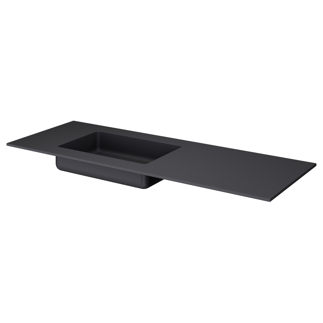 Раковина ArmadiArt Quatro 793-140-A-L 1410*520 мм (антрацит) L