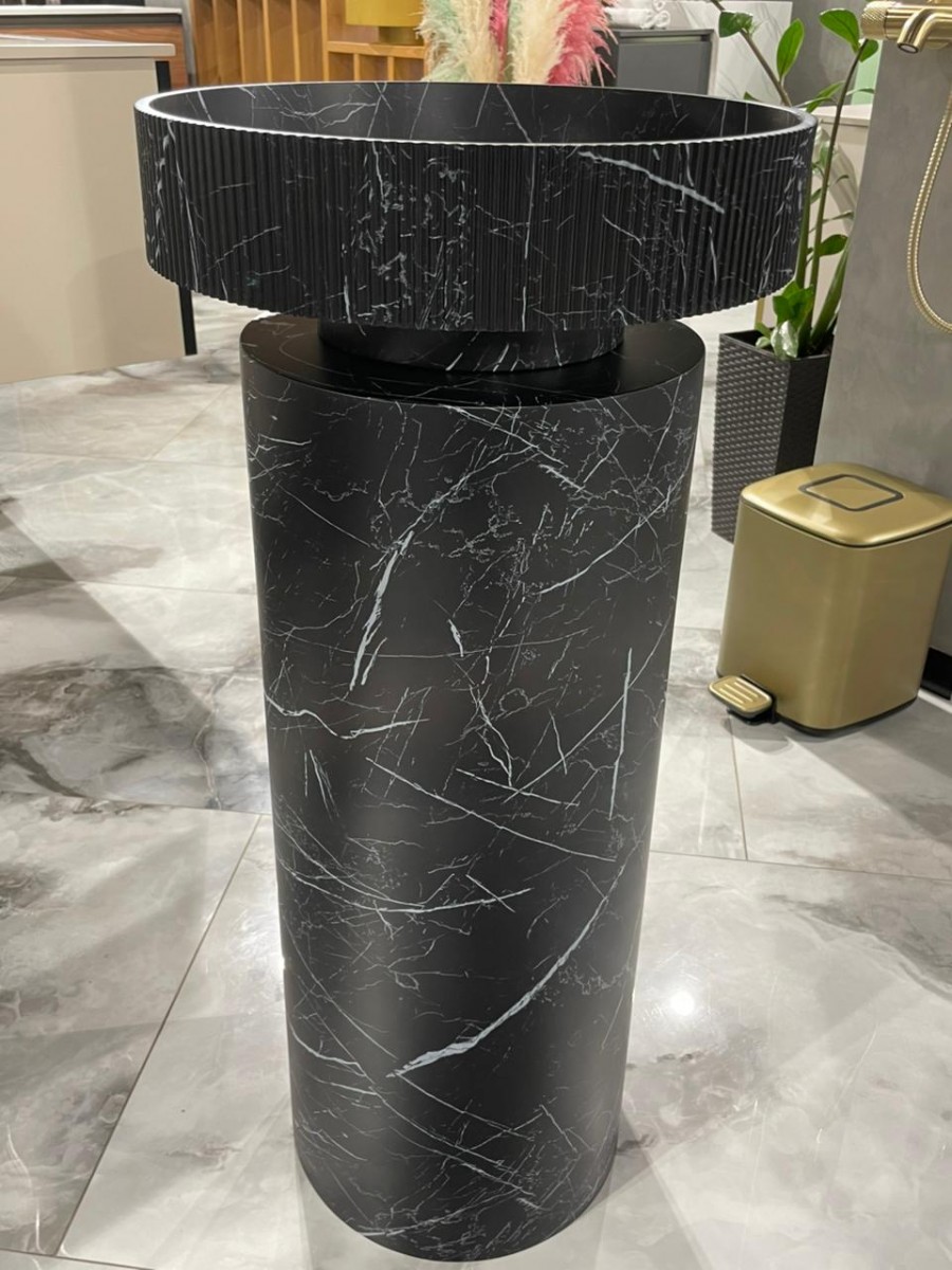 Пьедестал для раковины Boheme Sole Corian 801-Base-NM (чёрный)