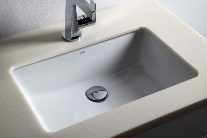 Раковина встраиваемая Bravat C22171W-ENG 600*385 мм (белый)
