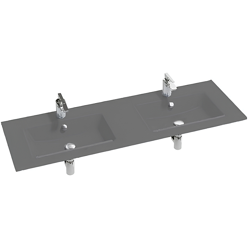 Раковина двойная Jacob Delafon Vox EB2100-DD2 1412*465 мм (серый)
