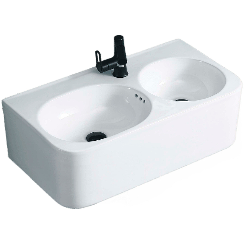 Раковина двойная Cerutti SPA Double Brenta CT9699 750*400 мм (белый)