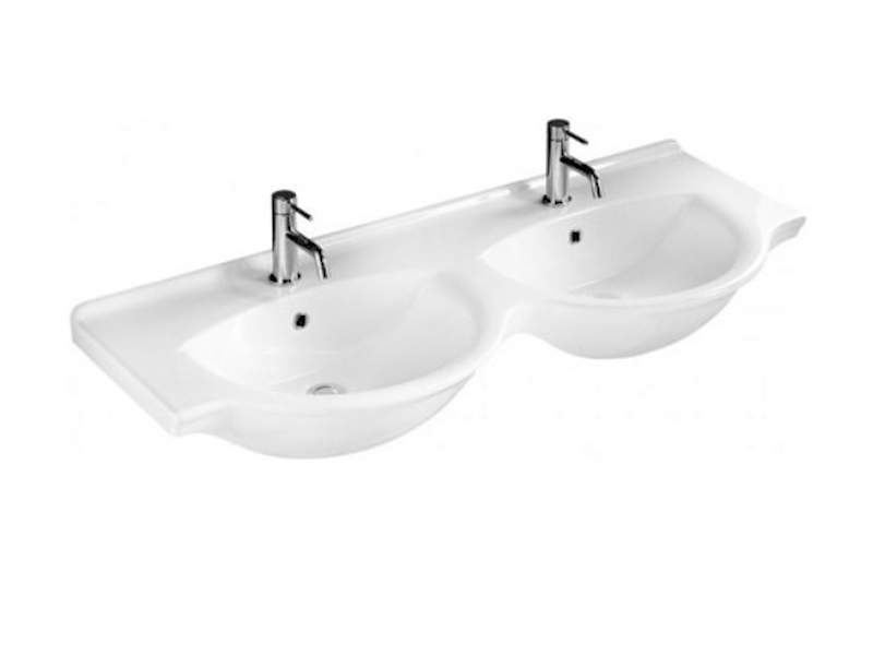 Раковина двойная Hatria SOPHIE Y0Q501 1250*500 мм (белый)